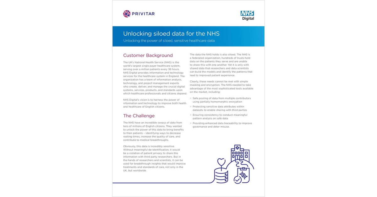 Case study: NHS Digital, AWS and Privitar